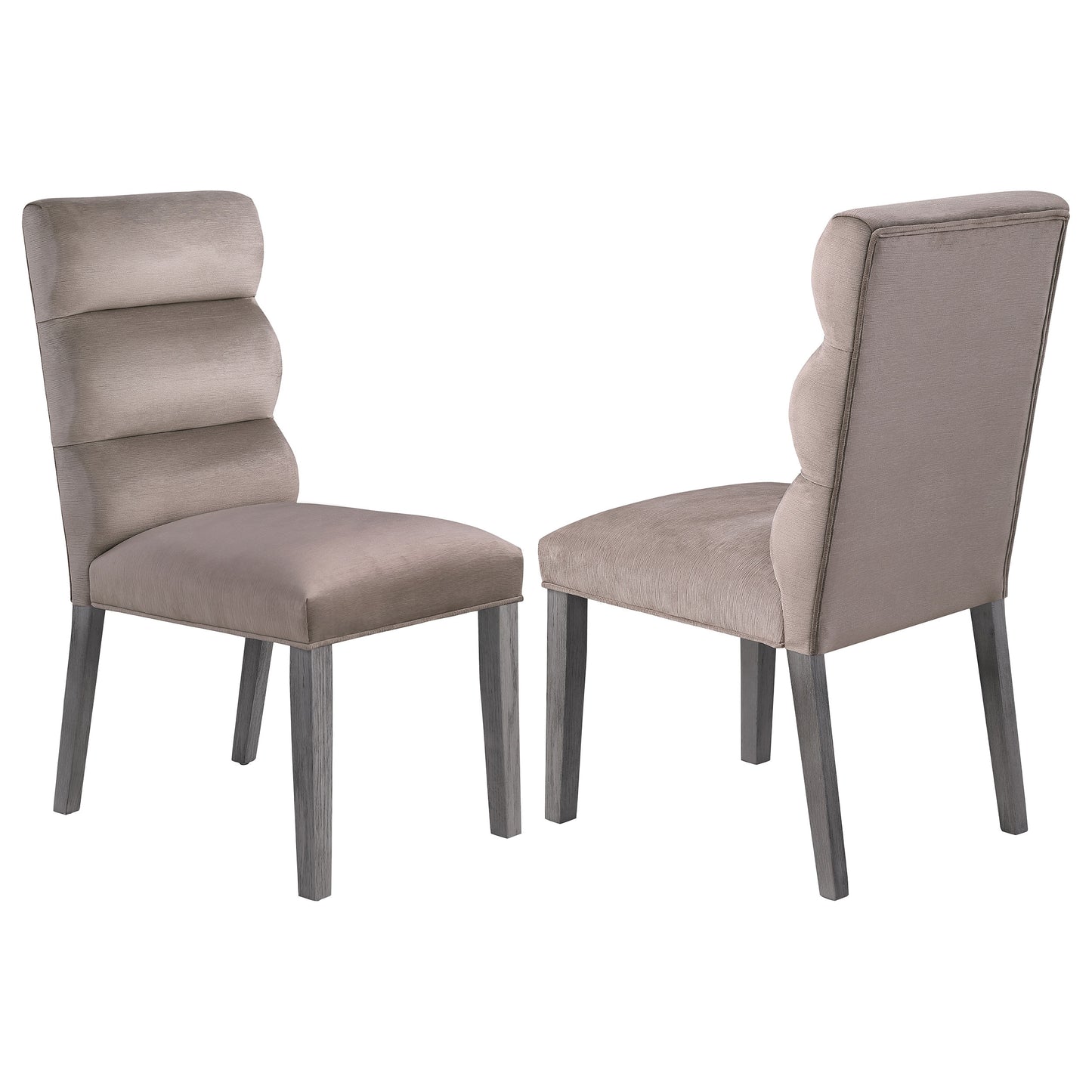 Carla Velvet Upholstered Dining Side Chair Ash (Set of 2)