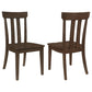 Reynolds Slat Back Dining Side Chair Brown Oak (Set of 2)