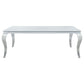 Carone Rectangular 81-inch Glass Top Dining Table White