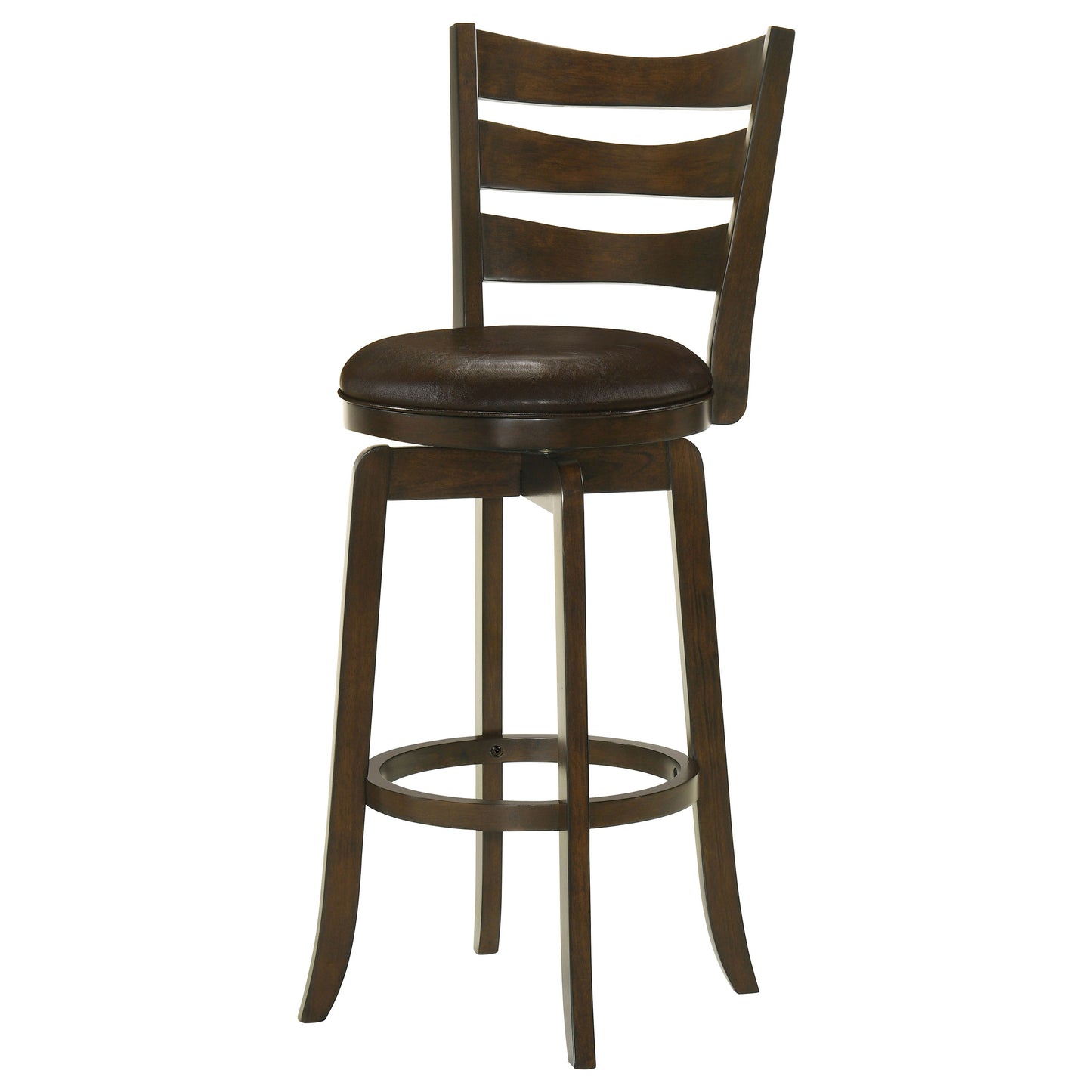 Murphy Wood Pub Height Swivel Bar Chair Dark Brown