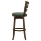 Murphy Wood Pub Height Swivel Bar Chair Hunter Green