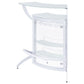 Dallas 2-shelf Curved Freestanding Home Bar Cabinet White