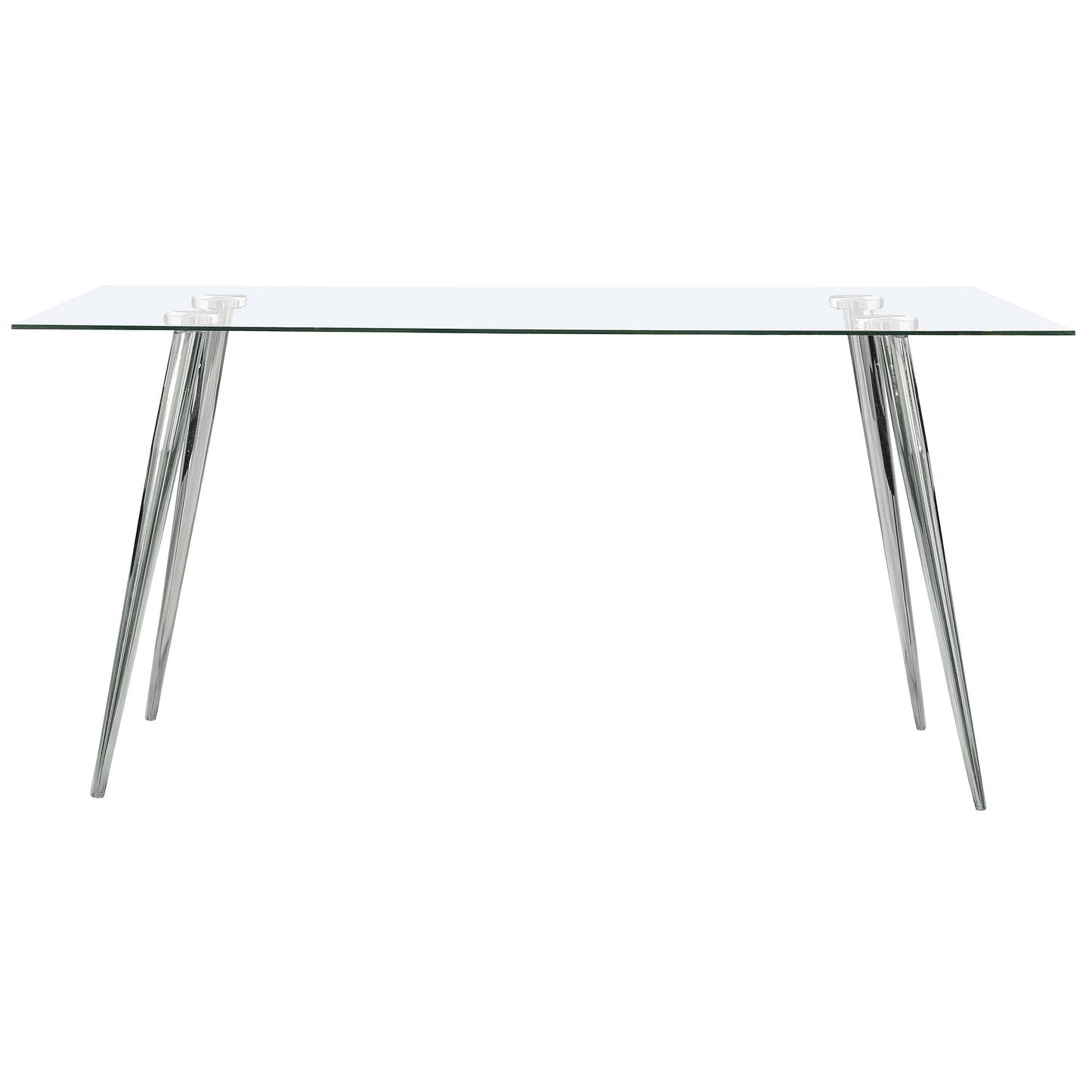 Gilman Rectangular 64-inch Glass Top Dining Table Chrome