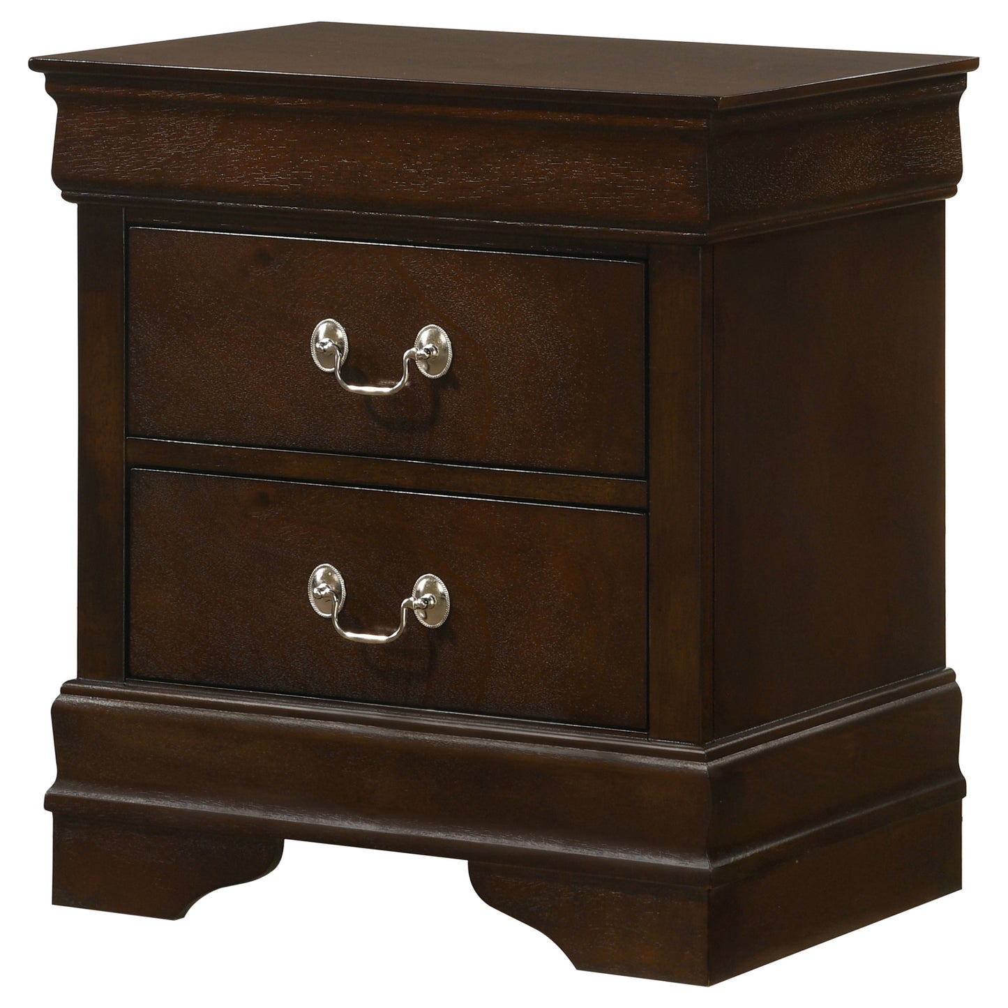 Louis Philippe 2-drawer Nightstand Cappuccino