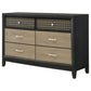 Valencia 6-drawer Dresser Black