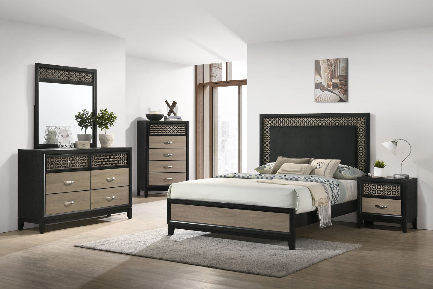 Valencia 6-drawer Dresser Black