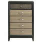 Valencia 5-drawer Bedroom Chest Black