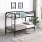 Morgan Metal Twin Over Twin Bunk Bed Black