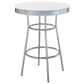 Retro Round 30-inch 1950's Bistro Pub Height Bar Table White