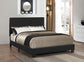 Mauve Upholstered Queen Panel Bed Black