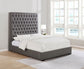 Camille Upholstered Eastern King Panel Bed Grey