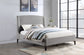 Mosby Upholstered Queen Wingback Bed Grey