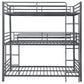 Maynard Metal Twin Triple Bunk Bed Gunmetal