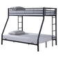 Hayward Metal Twin Over Full Bunk Bed Black