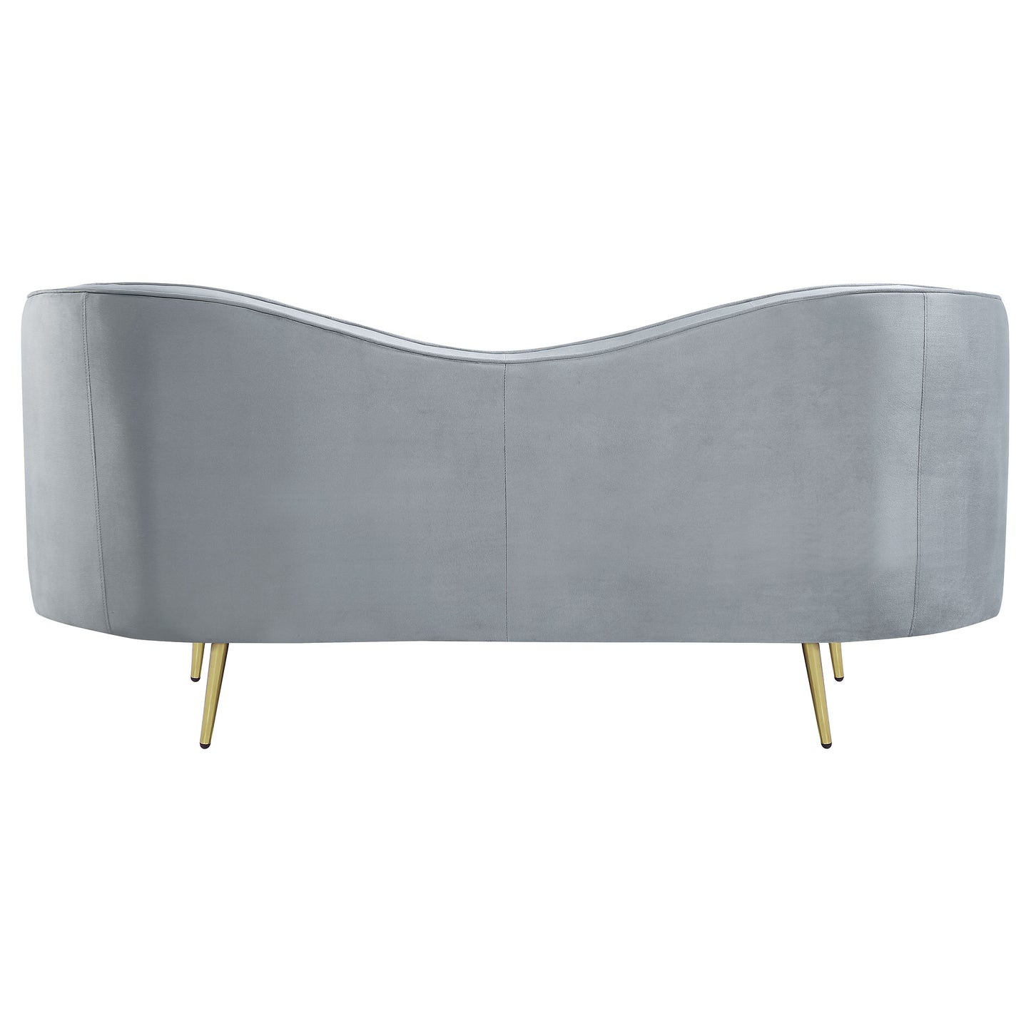 Sophia Upholstered Channel Tufted Loveseat Grey