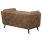 Thatcher Upholstered Tuxedo Arm Tufted Loveseat Brown