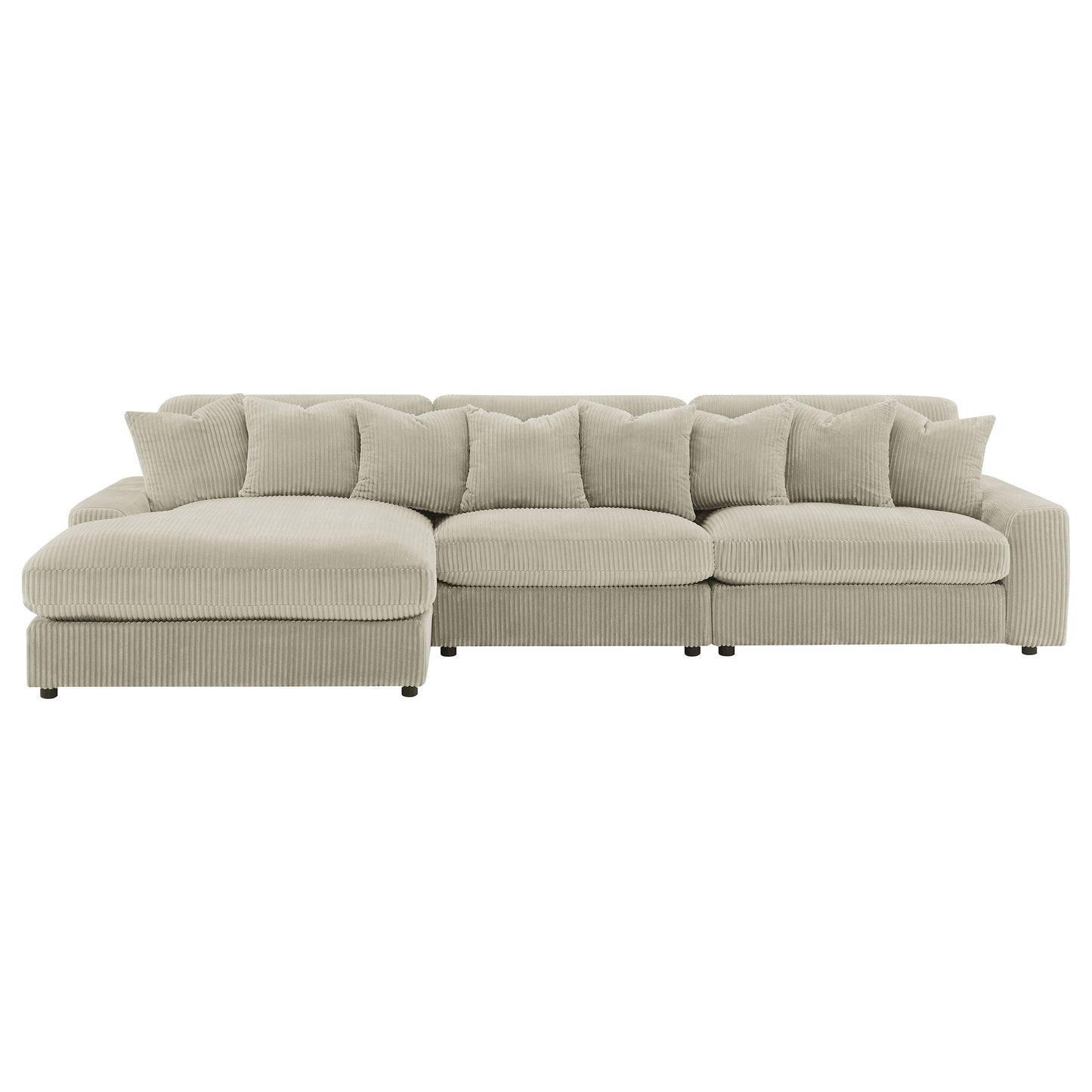 Blaine Upholstered Reversible Chaise Sectional Sofa Sand