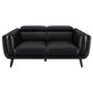 Shania Upholstered Low Back Loveseat Black