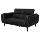 Shania Upholstered Low Back Loveseat Black