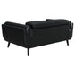 Shania Upholstered Low Back Loveseat Black