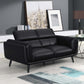 Shania Upholstered Low Back Loveseat Black