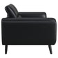 Shania Upholstered Low Back Loveseat Black