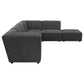 Sunny 6-piece Upholstered Modular Sectional Sofa Charcoal