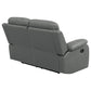 Nova Upholstered Padded Arm Reclining Loveseat Dark Grey