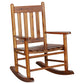 Annie Slat Back Solid Wood Kids Rocking Chair Golden Brown