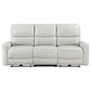 Greenfield Upholstered Power Reclining Sofa Dove Grey