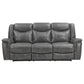 Conrad Upholstered Padded Arm Motion Sofa Grey