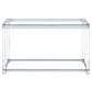 Anne Acrylic Glass Top Entryway Sofa Console Table Chrome