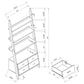 Colella 72-inch 5-shelf Storage Ladder Bookshelf Cappuccino