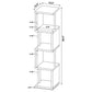 Baxter 67-inch 4-shelf Bookshelf White and Chrome