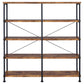 Analiese 63-inch 4-shelf Double Bookshelf Rustic Nutmeg