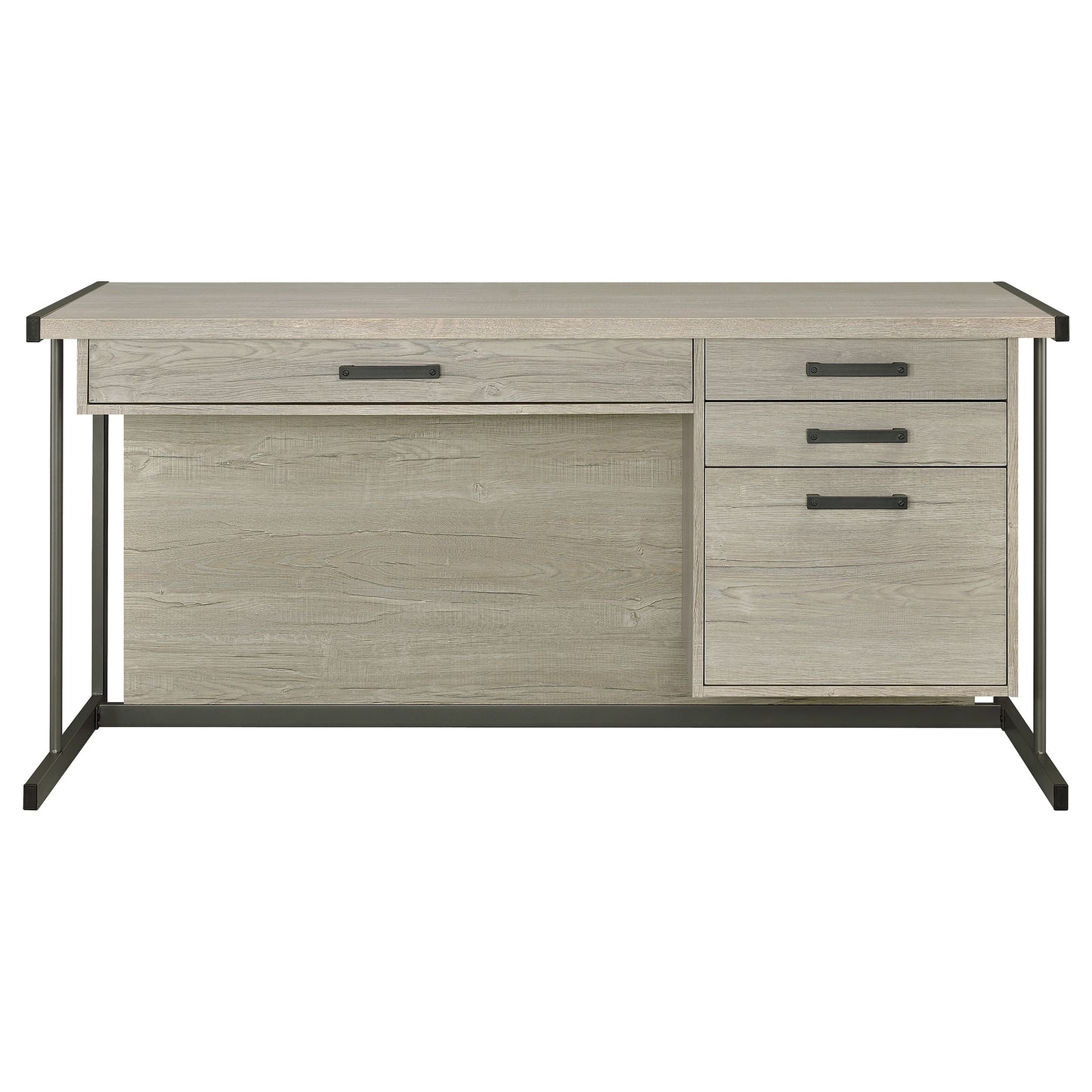 Loomis 60-inch 4-drawer Computer Desk Whitewashed Grey