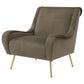 Ricci Upholstered Saddle Arm Accent Chair Truffle