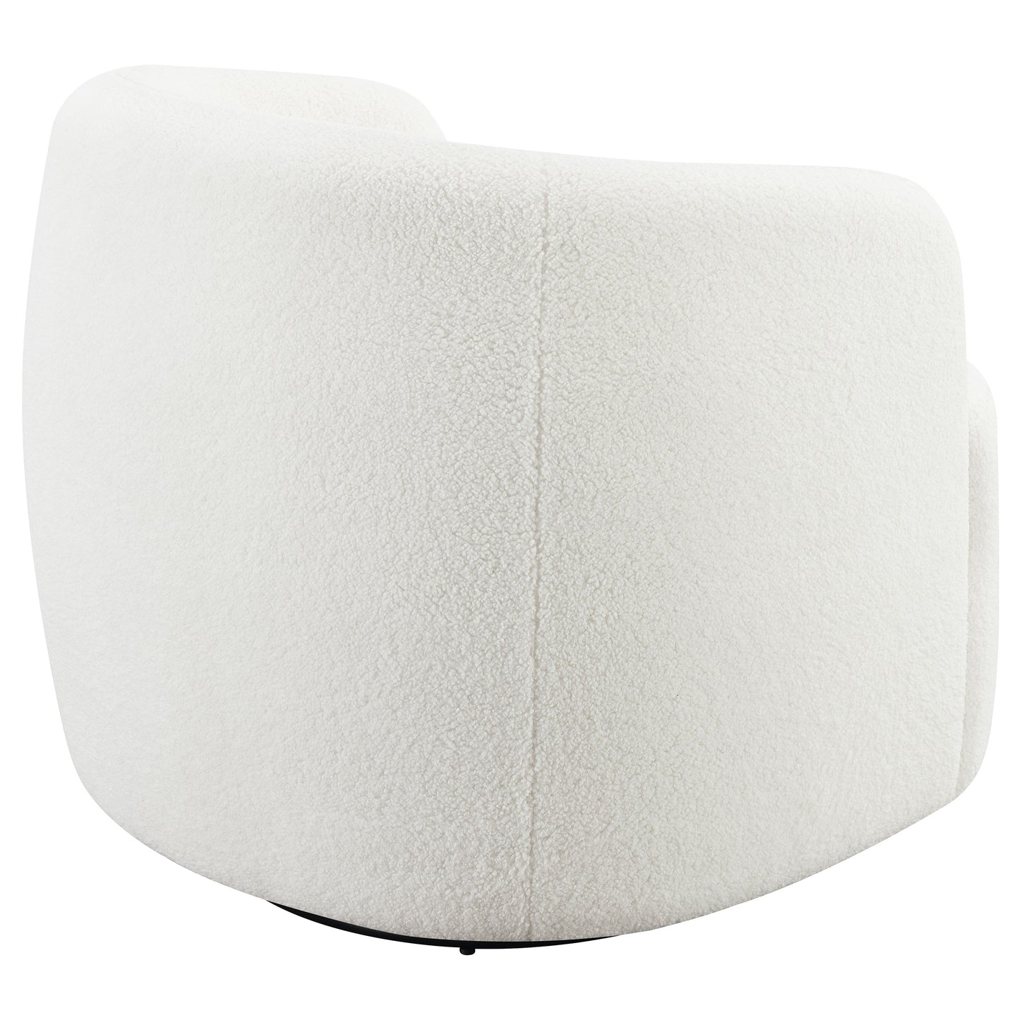 Hudson Faux Sheepskin Upholstered Swivel Chair Natural