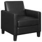 Julio Upholstered Track Arm Accent Chair Black