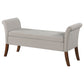 Farrah Velvet Upholstered Rolled Arm Storage Bench Beige