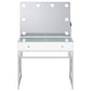 Eliza Vanity Set with Lighting & Stool White and Chrome