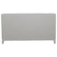 Mckellen 4-door Wood Trellis Accent Cabinet Distressed White