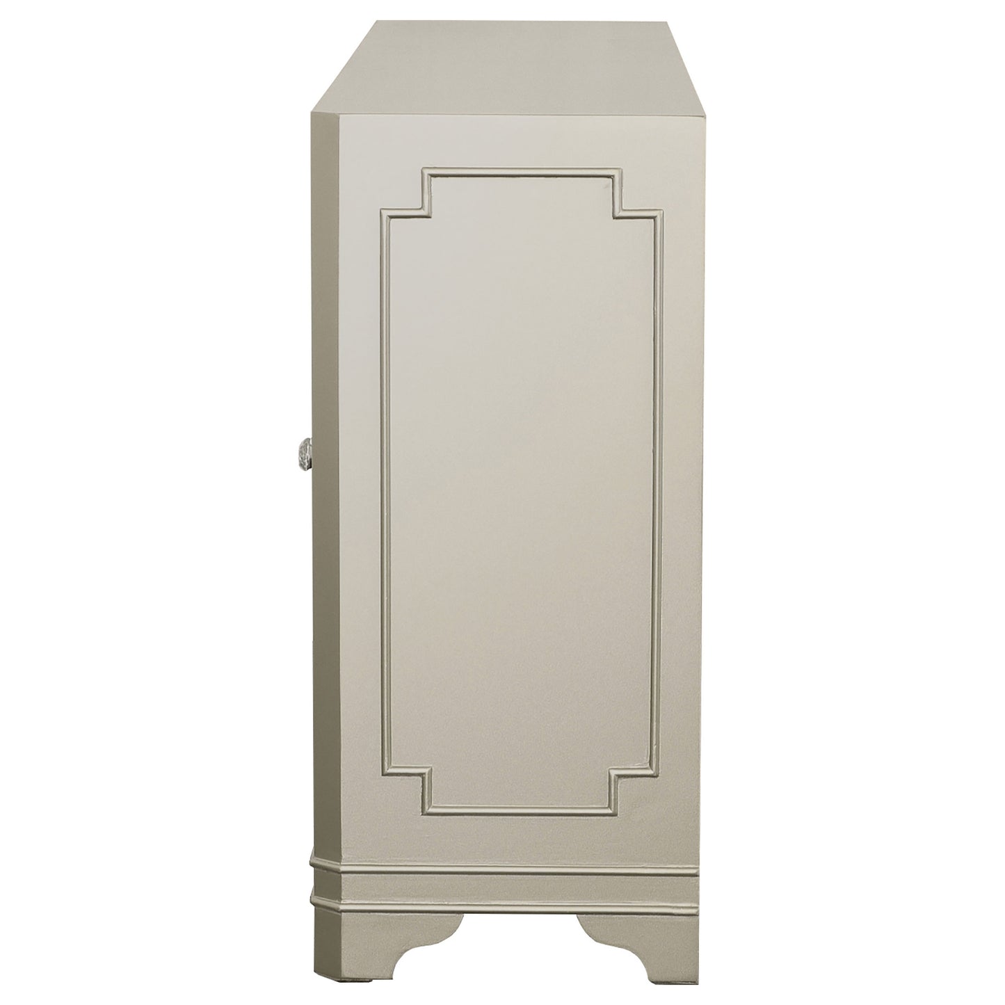 Toula 4-door Accent Cabinet Smoke and Champagne