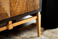 Zira 2-door Wood Parquet Storage Accent Cabinet Brown