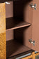 Zira 2-door Wood Parquet Storage Accent Cabinet Brown