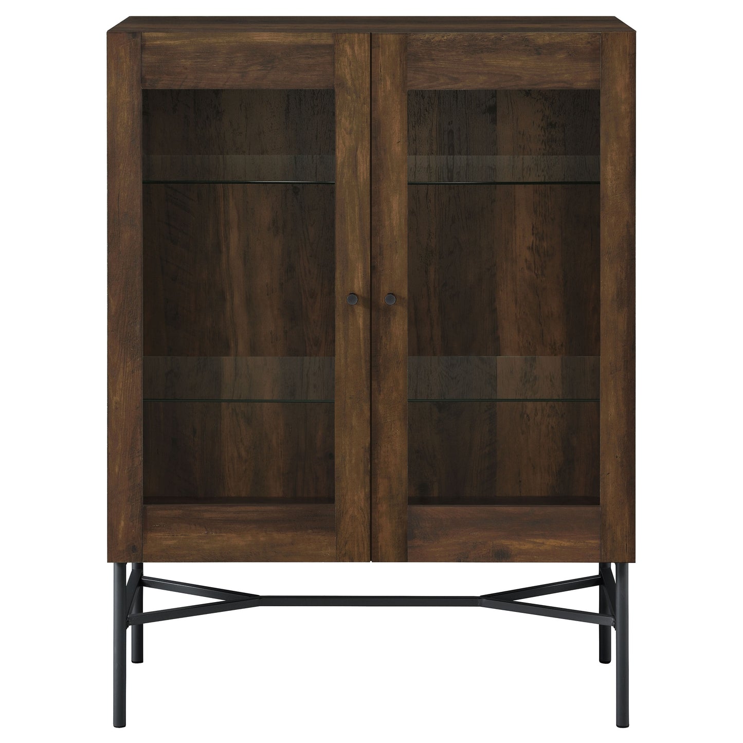 Bonilla 2-door Engineered Wood Cabinet Dark Pine