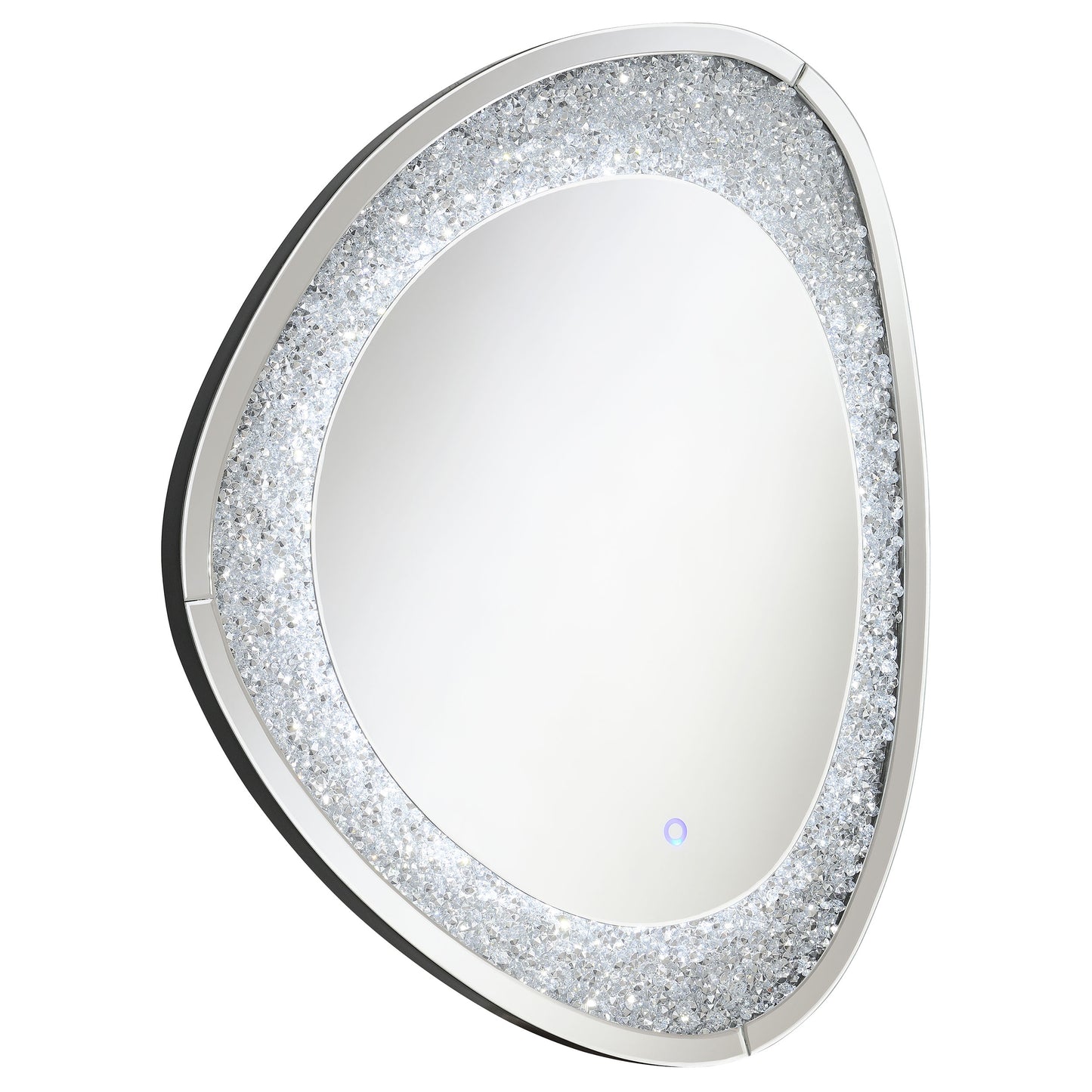 Mirage 32 x 39 Inch Acrylic Crystal LED Wall Mirror Silver