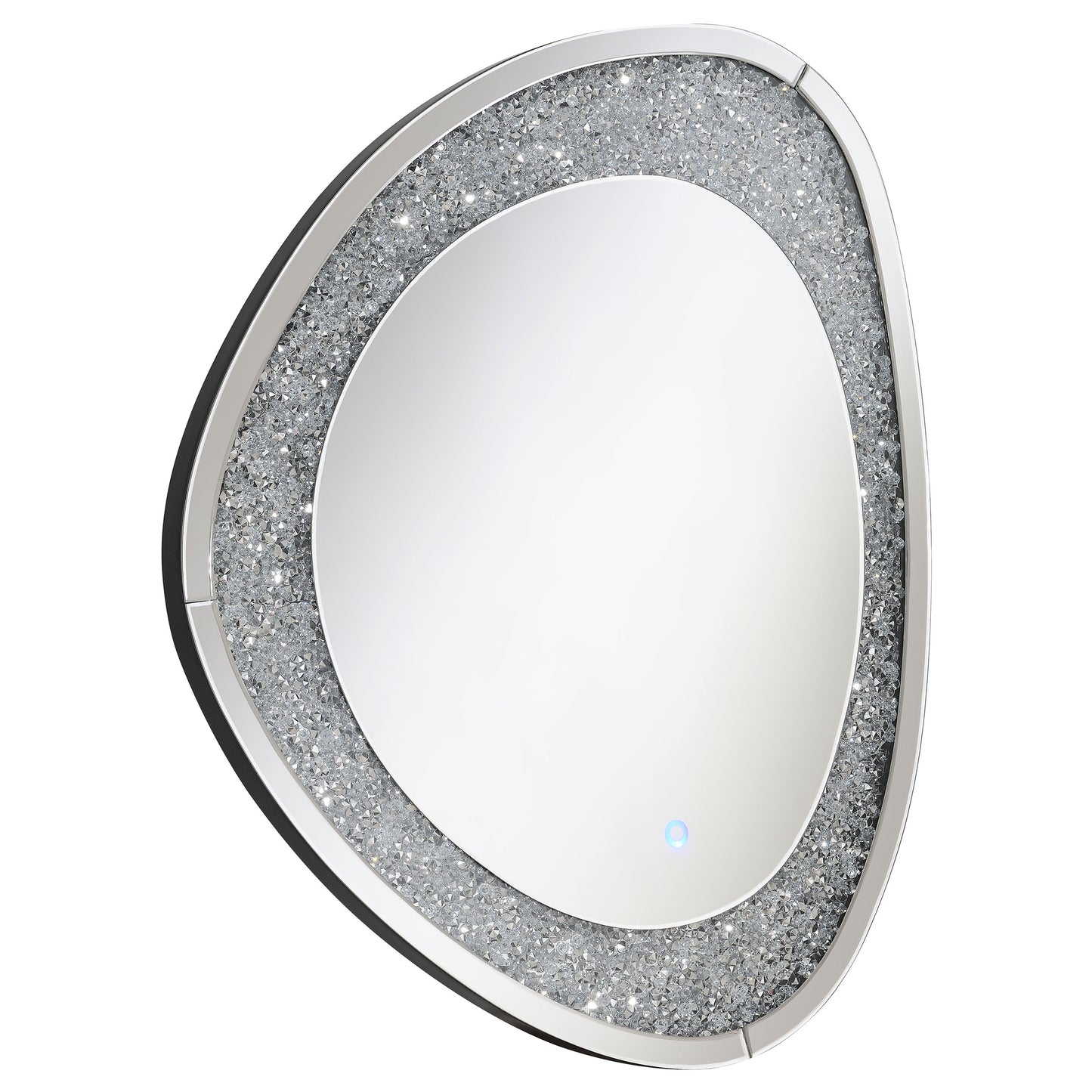 Mirage 32 x 39 Inch Acrylic Crystal LED Wall Mirror Silver