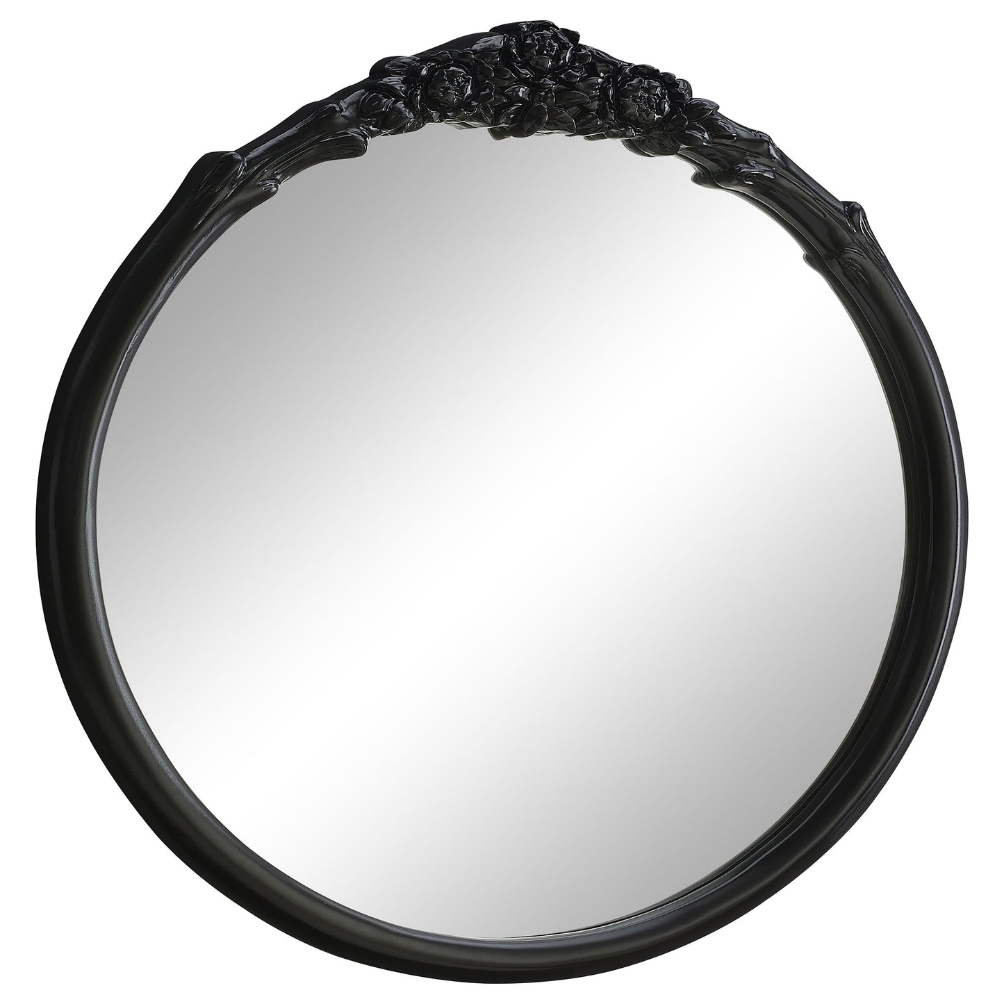 Sylvie 30 x 31 Inch French Provincial Wall Mirror Black